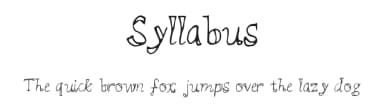 Syllabus by Robert Gotham — Script Handwritten Font — thumbnail 1