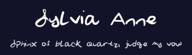 Sylvia Anne by Sylvia Miller — Script Handwritten Font — thumbnail 2