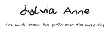 Sylvia Anne by Sylvia Miller — Script Handwritten Font — thumbnail 1