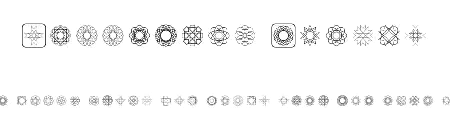 Symmetric Things by Fonts & Things — Dingbats Font
