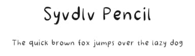 Syvdlv Pencil by Syadila Melawardani — Script Handwritten Font — thumbnail 1