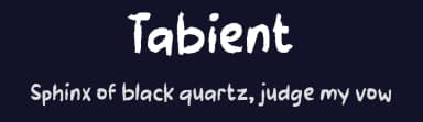 Tabient by wepfont.com — Script Handwritten Font — thumbnail 2