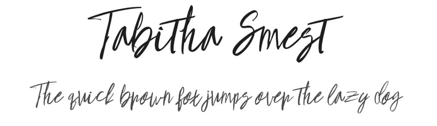 Tabitha Smest by mightype — Script Handwritten Font