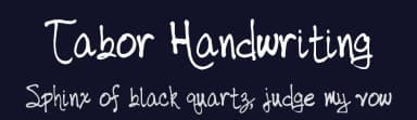 Tabor Handwriting by Matthew K. Tabor — Script Handwritten Font — thumbnail 2