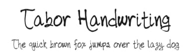 Tabor Handwriting by Matthew K. Tabor — Script Handwritten Font — thumbnail 1