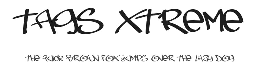 Tags Xtreme by Pizzadude — Script Handwritten Font