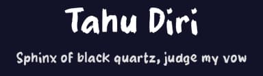 Tahu Diri by wepfont.com — Script Handwritten Font — thumbnail 2