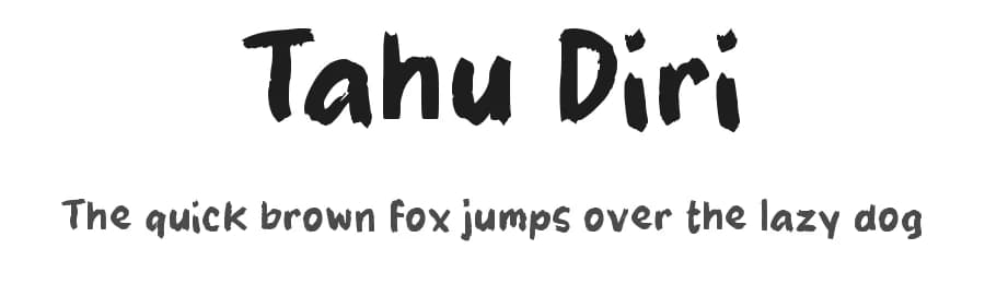 Tahu Diri by wepfont.com — Script Handwritten Font