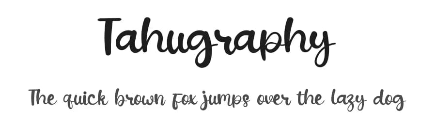Tahugraphy by Eddy Goodboy — Script Handwritten Font