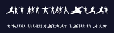 Tai-Chi Silhouette by Woodcutter — Dingbats Font — thumbnail 2