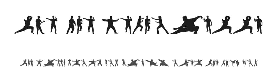 Tai-Chi Silhouette by Woodcutter — Dingbats Font