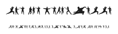Tai-Chi Silhouette by Woodcutter — Dingbats Font — thumbnail 1