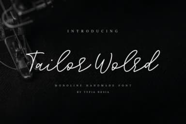 Tailor World Font by Typia Nesia — Script Handwritten Font — thumbnail 1