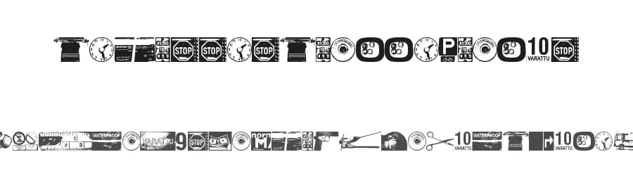 Tajunnan Tuolla Puolen by Juha Korhonen — Dingbats Font