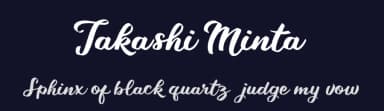 Takashi Minta by cove703 — Script Handwritten Font — thumbnail 2
