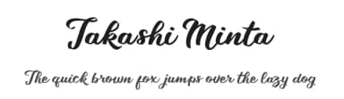 Takashi Minta by cove703 — Script Handwritten Font — thumbnail 1