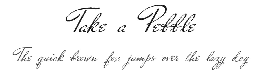Take a Pebble by Intellecta Design — Script Handwritten Font