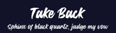 Take Back by Kong Font — Script Handwritten Font — thumbnail 2