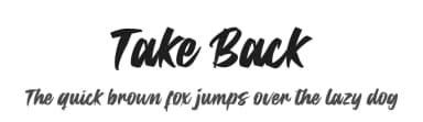 Take Back by Kong Font — Script Handwritten Font — thumbnail 1