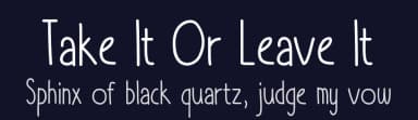 Take It Or Leave It by Idil Keysan — Script Handwritten Font — thumbnail 2