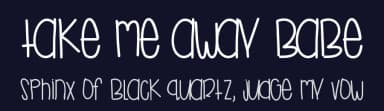 Take Me Away Babe by Des Gomez — Script Handwritten Font — thumbnail 2