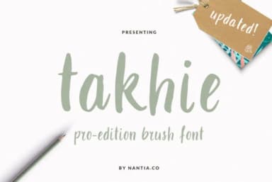 Takhie Font by nantia — Script Handwritten Font — thumbnail 1