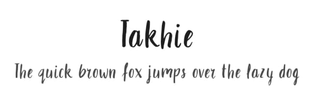 Takhie by nantia.co — Script Handwritten Font