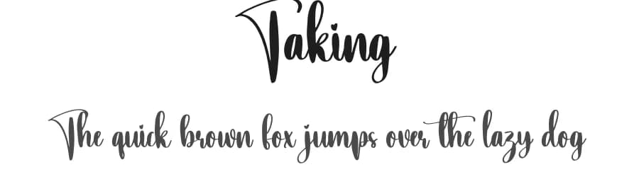 Taking by Scratchones — Script Handwritten Font