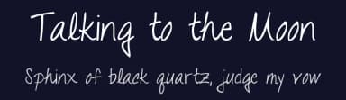 Talking to the Moon by Kimberly Geswein — Script Handwritten Font — thumbnail 2