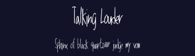 Talking Louder by Xerographer Fonts — Script Handwritten Font — thumbnail 2