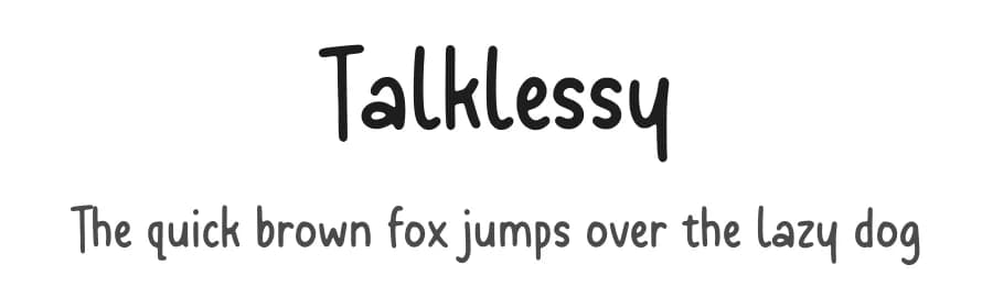 Talklessy by Allouse Studio — Script Handwritten Font