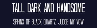 Tall Dark And Handsome by QuickStick Productions — Sans Serif Font — thumbnail 2