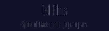 Tall Films by GemFonts / Typotheticals — Sans Serif Font — thumbnail 2