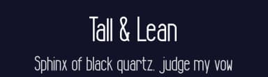 Tall & Lean by Essqué Productions — Sans Serif Font — thumbnail 2