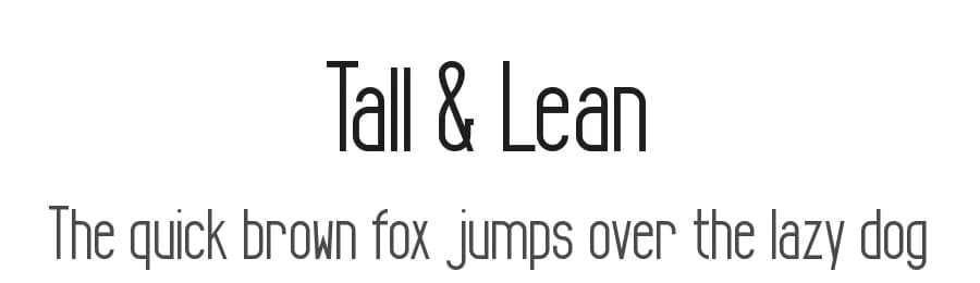 Tall & Lean by Essqué Productions — Sans Serif Font