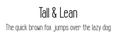 Tall & Lean by Essqué Productions — Sans Serif Font — thumbnail 1