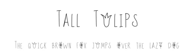 Tall Tulips by Emily Spadoni — Script Handwritten Font