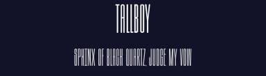Tallboy by Brendan Keohane — Sans Serif Font — thumbnail 2