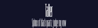 Taller by Zetafonts — Sans Serif Font — thumbnail 2