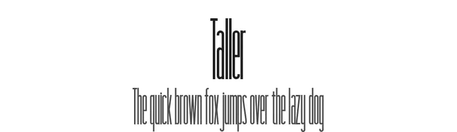 Taller by Zetafonts — Sans Serif Font