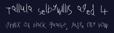 Tallula SelbyWillis aged 4 by KiddieFonts — Script Handwritten Font — thumbnail 2