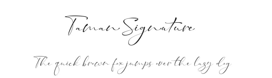 Taman Signature by Gilar Studio — Script Handwritten Font