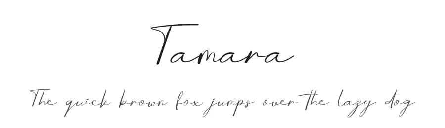 Tamara by Erik Studio — Script Handwritten Font