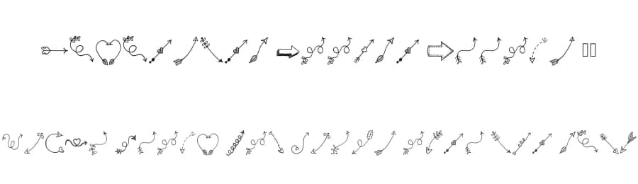 Tanaestel Doodle Arrows 01 by Tanaestel — Dingbats Font