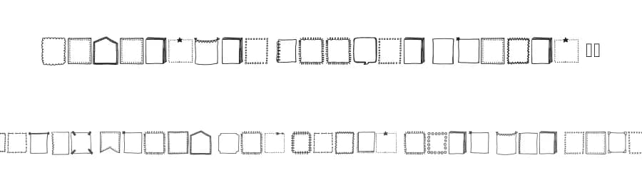 Tanaestel Doodle Frames 01 by Tanaestel — Dingbats Font