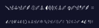 Tanaestel Doodle Leaves 01 by Tanaestel — Dingbats Font — thumbnail 2