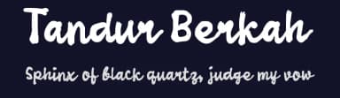 Tandur Berkah by wepfont.com — Script Handwritten Font — thumbnail 2