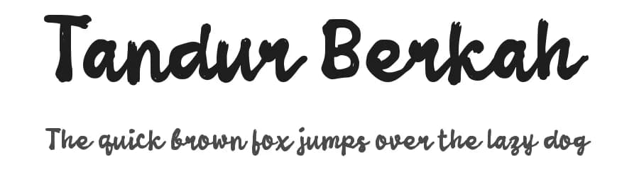 Tandur Berkah by wepfont.com — Script Handwritten Font — preview 1
