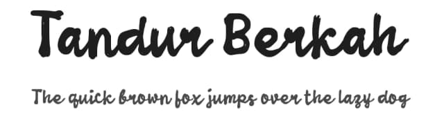 Tandur Berkah by wepfont.com — Script Handwritten Font