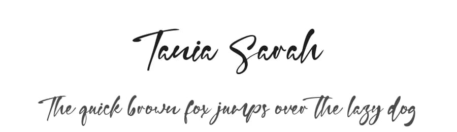 Tania Sarah by Vztype Studio — Script Handwritten Font